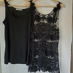 Black Lace Summer or Winter Top from Italy
